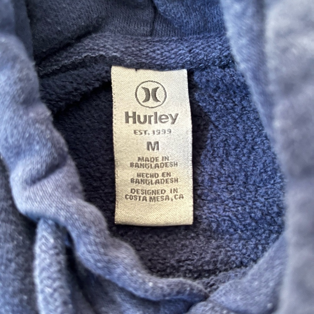 Hurley Deep Blue Fleece Hoodie - Picture 2 of 2